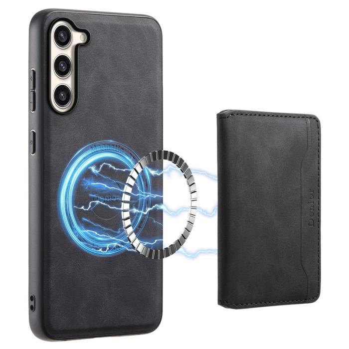 DENIOR - DENIOR D13 Samsung Galaxy S23 Plus Fodral Läder + PC + TPU Svart