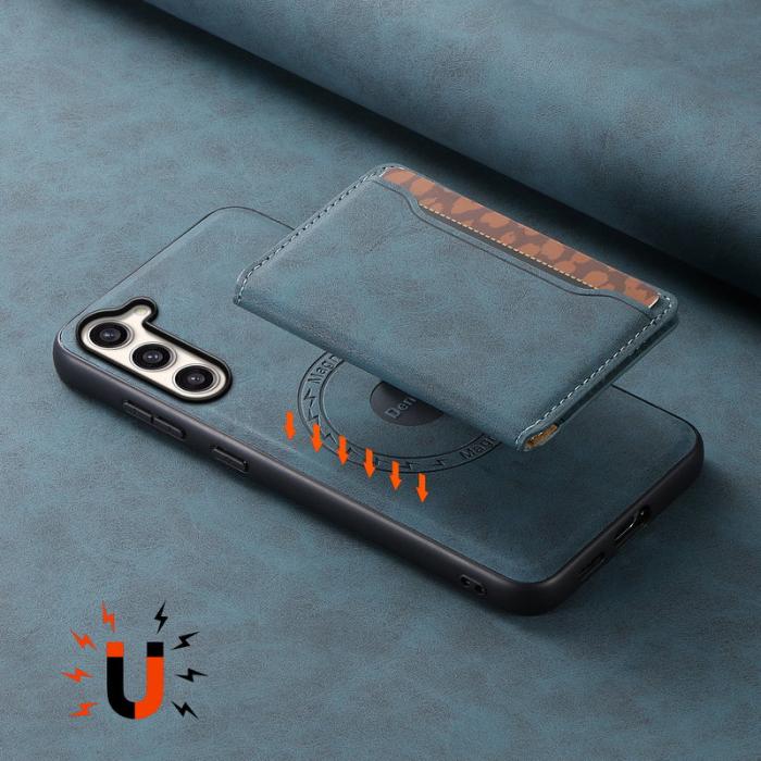 DENIOR - DENIOR D13 Samsung Galaxy S23 Plus Fodral Läder + PC + TPU Blå