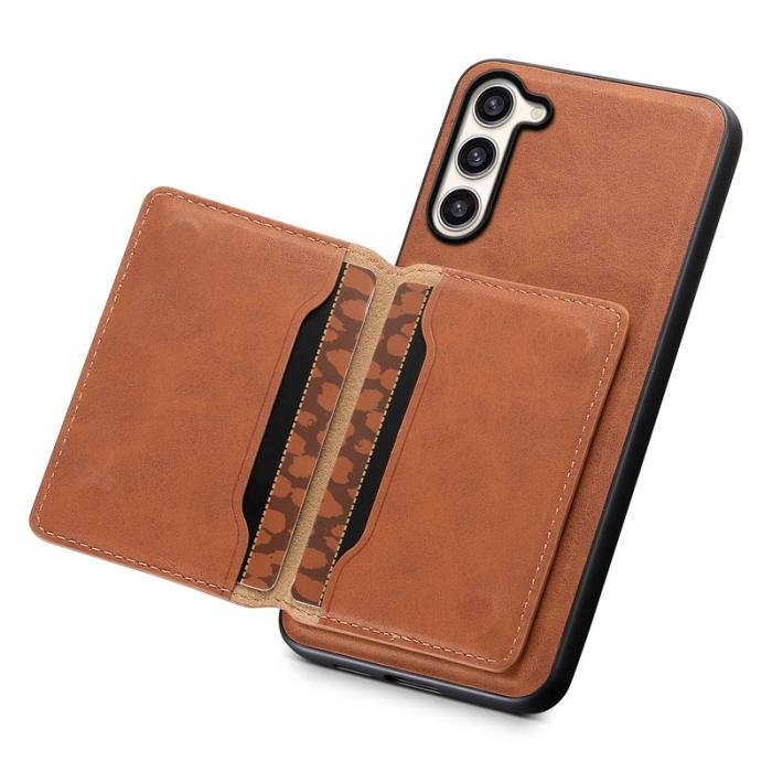 DENIOR - DENIOR D13 Samsung Galaxy S23 Plus Fodral Läder + PC + TPU Brun