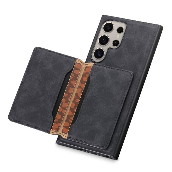 DENIOR - DENIOR D13 Samsung Galaxy S23 Ultra Fodral Läder + PC + TPU Svart