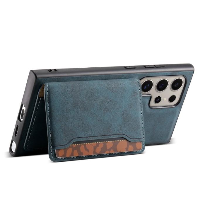 DENIOR - DENIOR D13 Samsung Galaxy S23 Ultra Fodral Läder + PC + TPU Grön