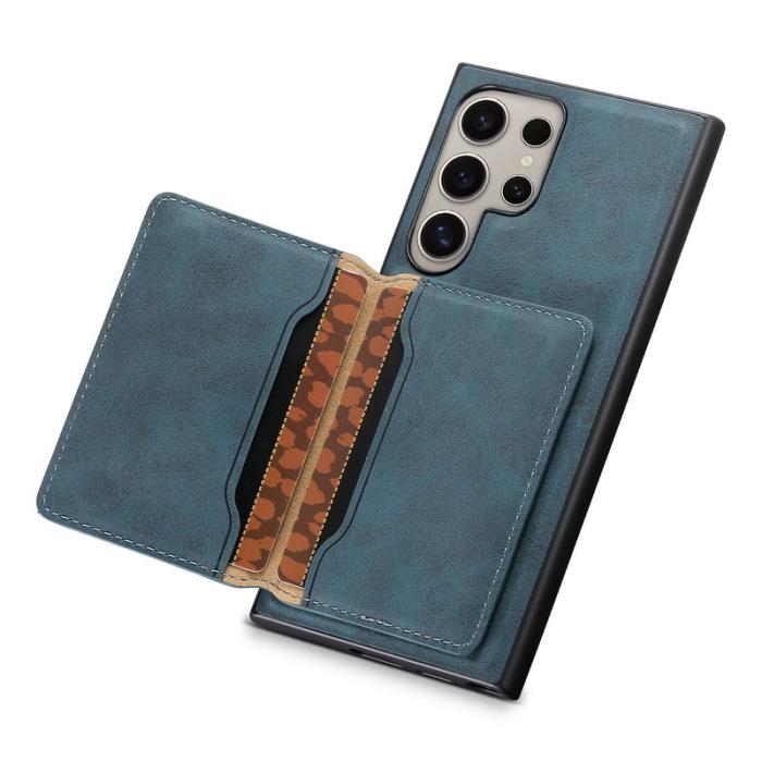 DENIOR - DENIOR D13 Samsung Galaxy S23 Ultra Fodral Läder + PC + TPU Grön