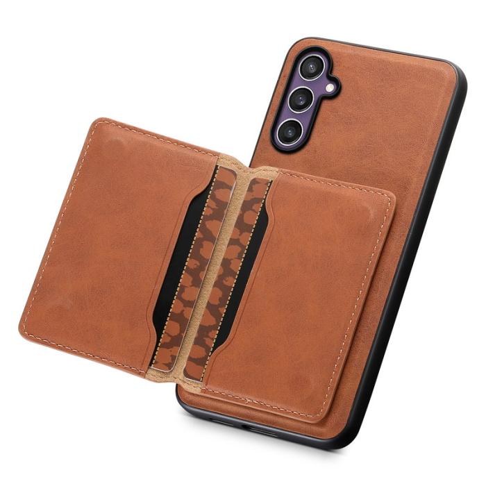 DENIOR - DENIOR D13 Samsung Galaxy S24 Fodral Retro Läder Brun