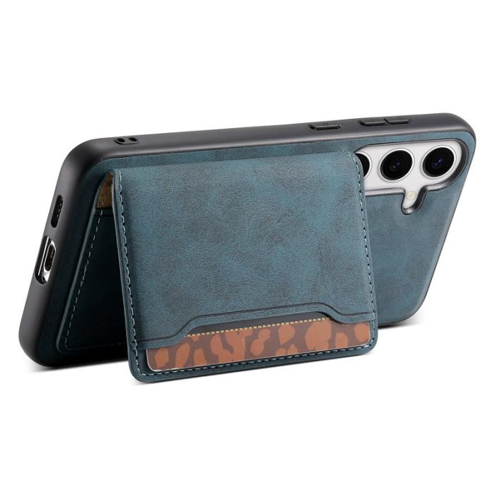 DENIOR - DENIOR D13 Samsung Galaxy S24 Plus Fodral Äkta Läder Blå