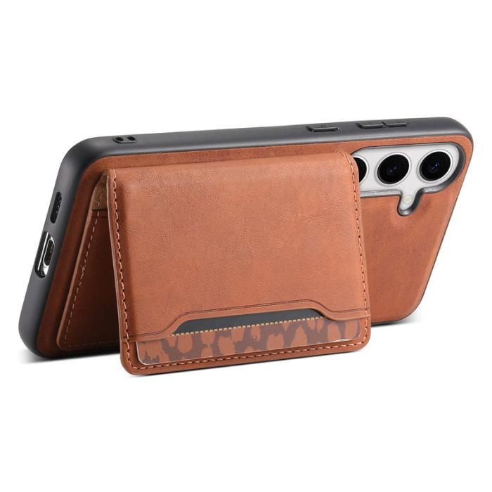 DENIOR - DENIOR D13 Samsung Galaxy S24 Plus Retro Fodral Läder Brun