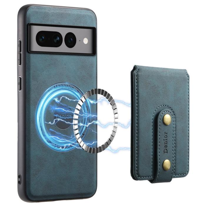 DENIOR - DENIOR D14 Google Pixel 7 Pro 5G Fodral PU+PC+TPU Blå