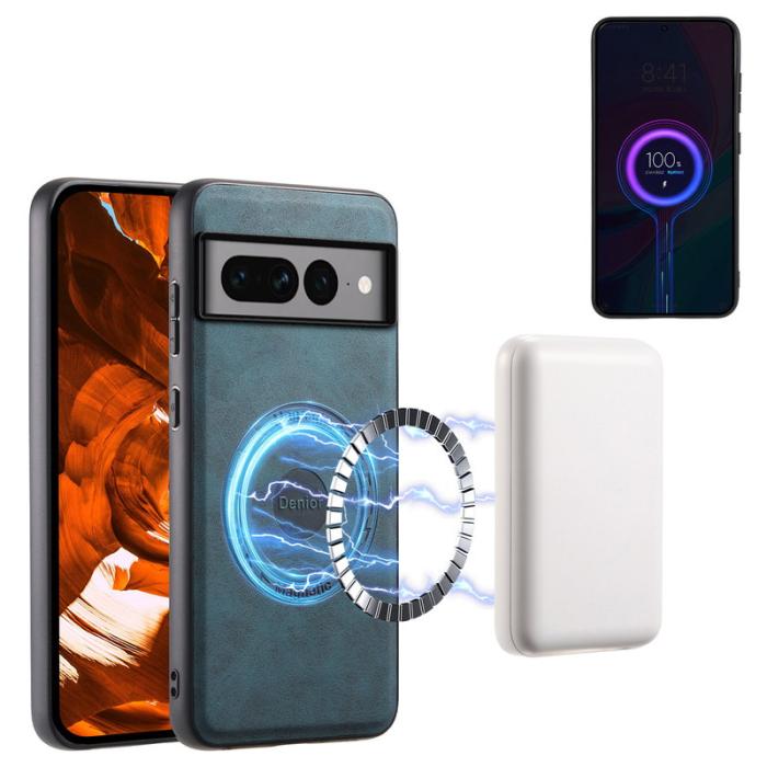 DENIOR - DENIOR D14 Google Pixel 7 Pro 5G Fodral PU+PC+TPU Blå