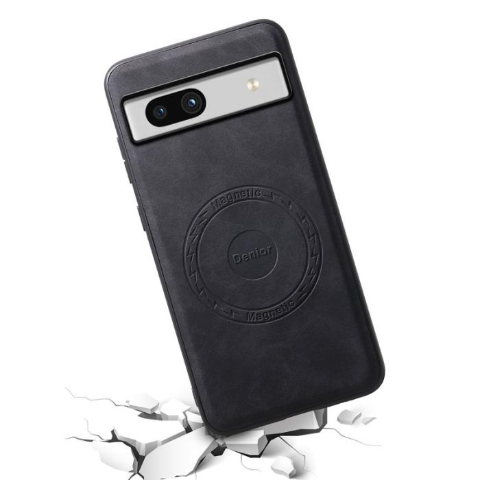 DENIOR - DENIOR D14 Google Pixel 7a Magnetfodral 2 i 1 PU+PC+TPU Svart