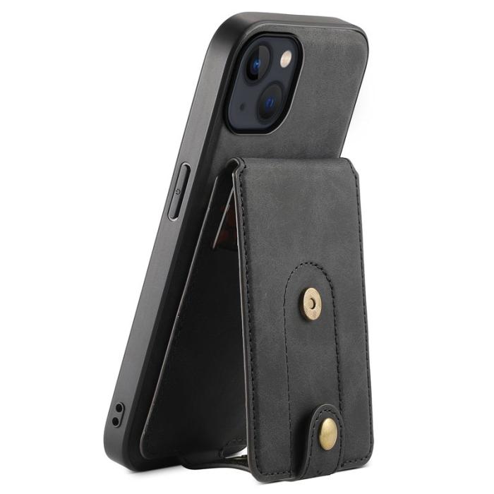 DENIOR - DENIOR D14 iPhone 13/14 Fodral Retro PU+PC+TPU Svart