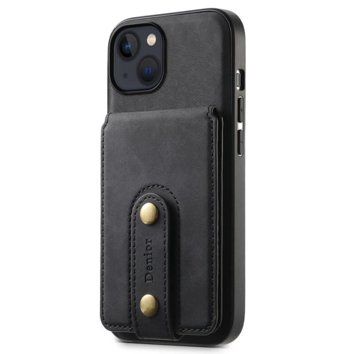 DENIOR - DENIOR D14 iPhone 13/14 Fodral Retro PU+PC+TPU Svart