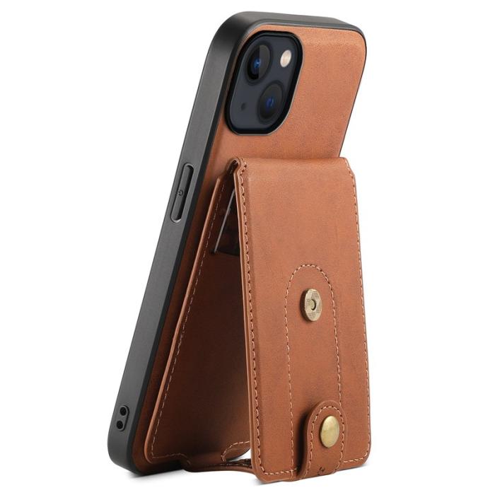 DENIOR - DENIOR D14 iPhone 13/14 Fodral Retro PU+PC+TPU Brun