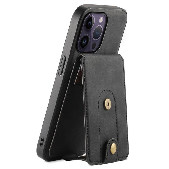 DENIOR - DENIOR D14 iPhone 14 Pro Max Skal Magnetiskt Läder Svart