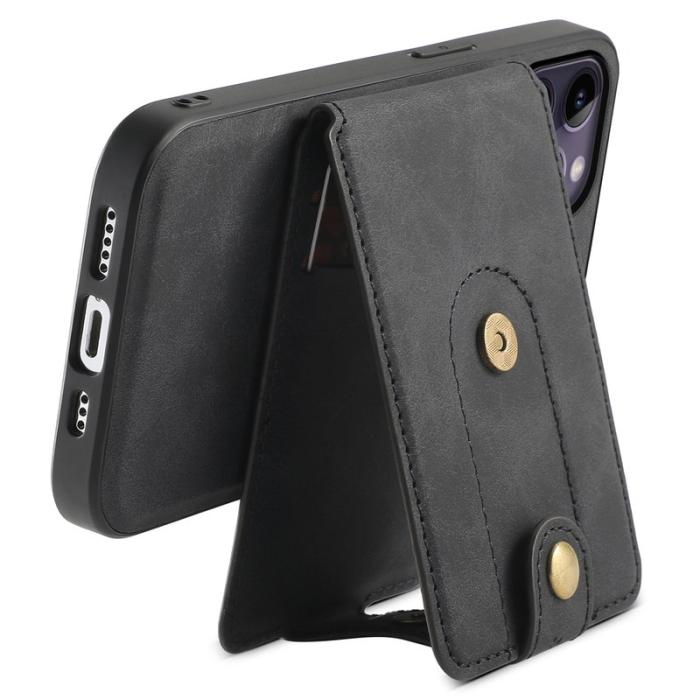 DENIOR - DENIOR D14 iPhone 14 Pro Max Skal Magnetiskt Läder Svart