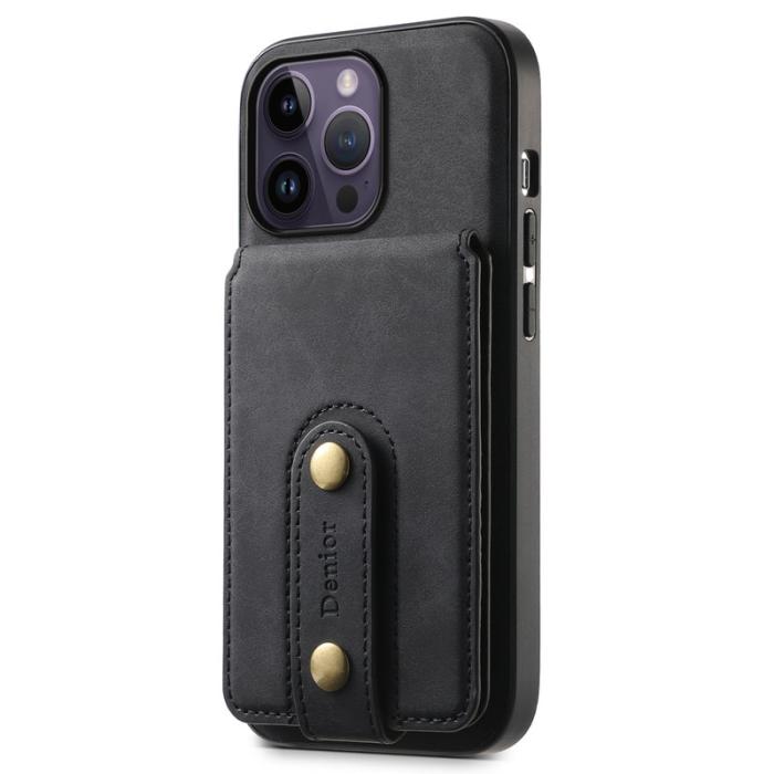 DENIOR - DENIOR D14 iPhone 14 Pro Max Skal Magnetiskt Läder Svart