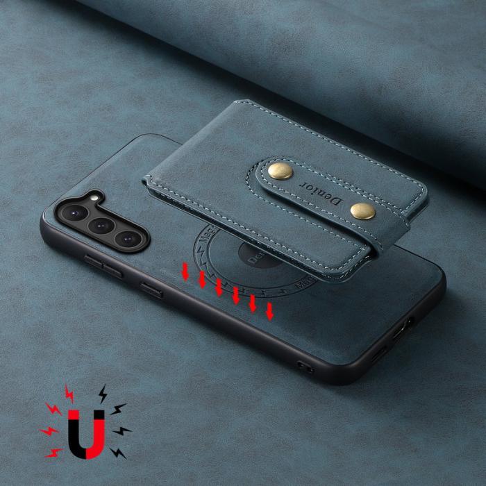 DENIOR - DENIOR D14 Samsung Galaxy S23 Fodral Hybrid Blå med Ställning