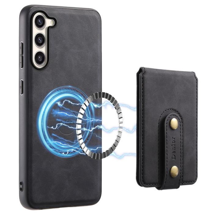 DENIOR - DENIOR D14 Samsung Galaxy S23 Plus Fodral Äkta läder Svart