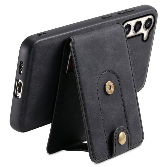 DENIOR - DENIOR D14 Samsung Galaxy S23 Plus Fodral Äkta läder Svart