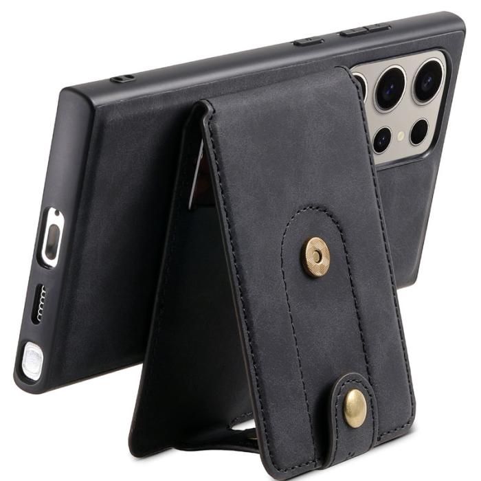 DENIOR - DENIOR D14 Samsung Galaxy S24 Ultra Skal Läder+PC+TPU Svart