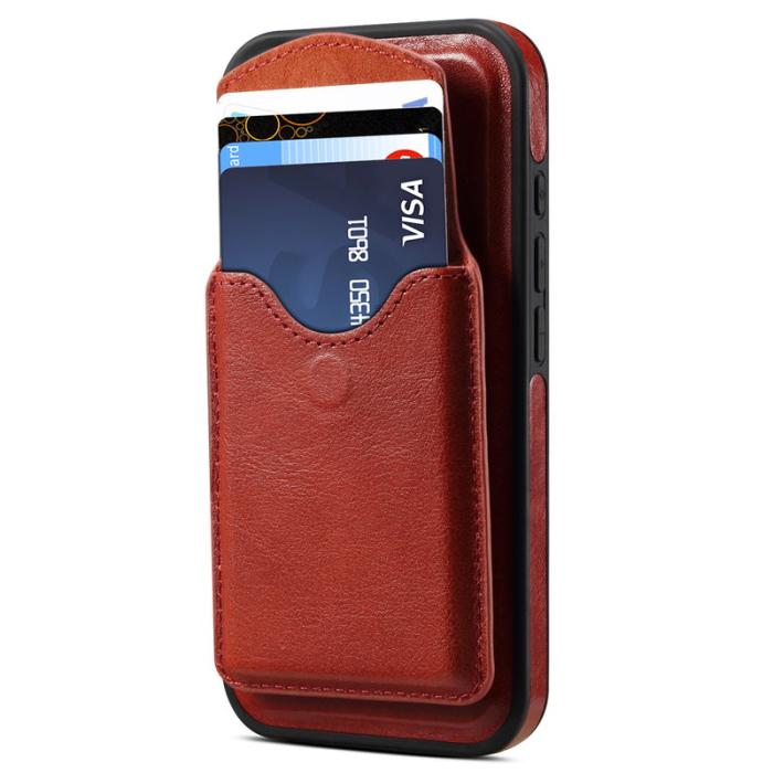 DENIOR - DENIOR D22 iPhone 16 Plus Fodral Av äkta läder - Röd