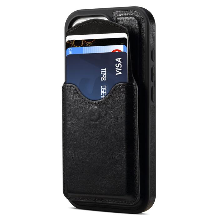 DENIOR - DENIOR D22 iPhone 16 Pro Max Fodral Äkta Läder Svart