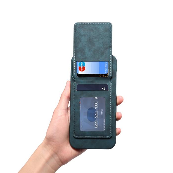 DENIOR - DENIOR D28 iPhone 16 Pro Max Skal Äkta Läder Blå