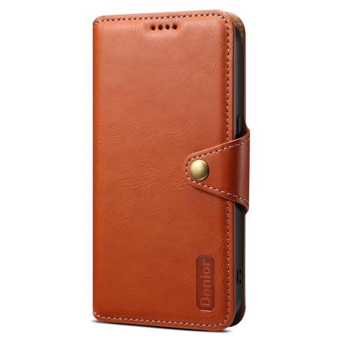 DENIOR - DENIOR Google Pixel 6 Stöttåligt Fodral Äkta Läder - Brun