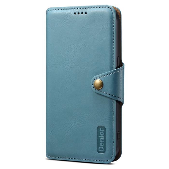 DENIOR - DENIOR Google Pixel 7 5G Fodral Äkta Läder Stötabsorberande Blå