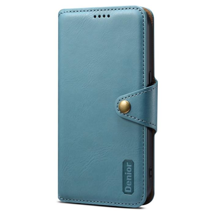DENIOR - DENIOR Google Pixel 7 Pro 5G Fodral Äkta Läder Blå