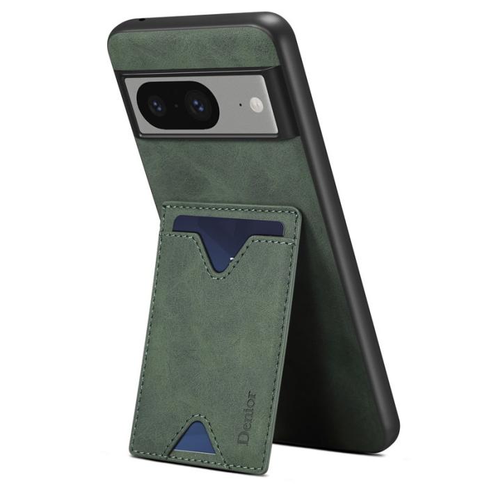 DENIOR - DENIOR Google Pixel 8 Fodral PU-läder TPU Grön