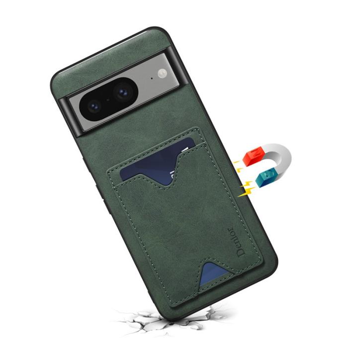 DENIOR - DENIOR Google Pixel 8 Fodral PU-läder TPU Grön