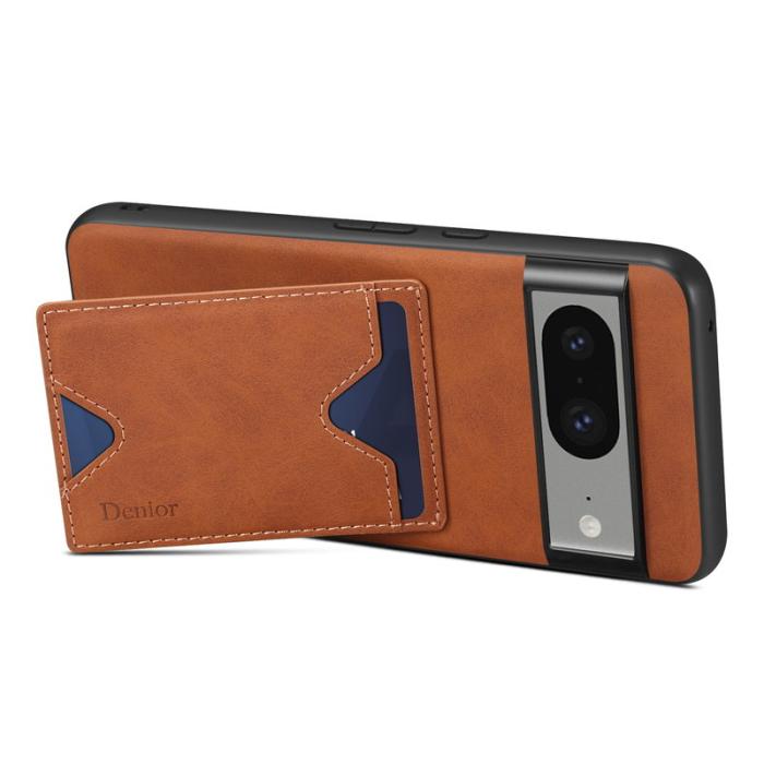 DENIOR - DENIOR Google Pixel 8 Fodral PU-läder TPU Röd