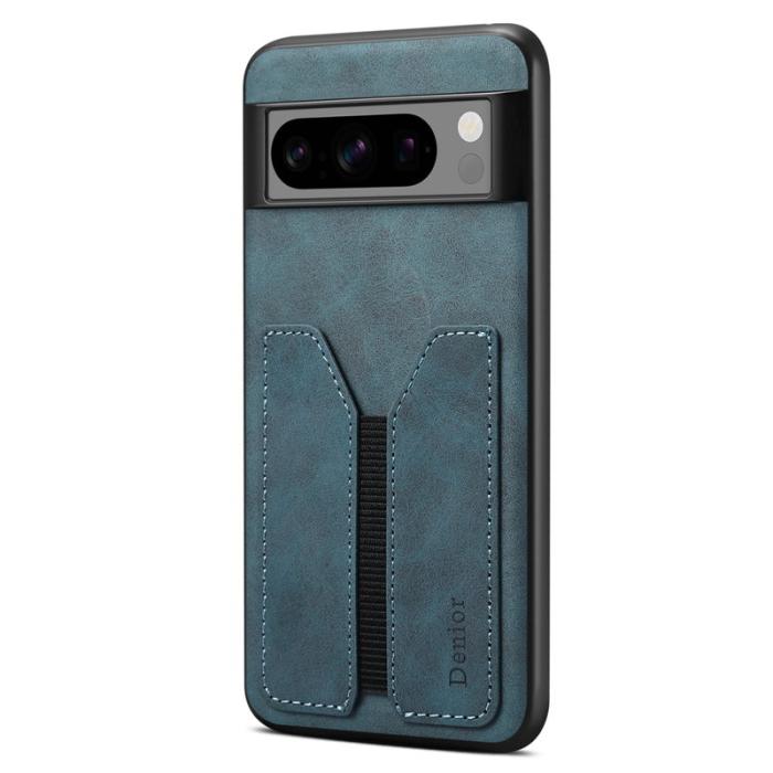 DENIOR - DENIOR Google Pixel 8 Pro Fodral PU Läder med Kortfack - Blå