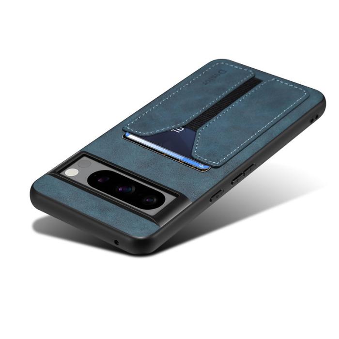 DENIOR - DENIOR Google Pixel 8 Pro Fodral PU Läder med Kortfack - Blå