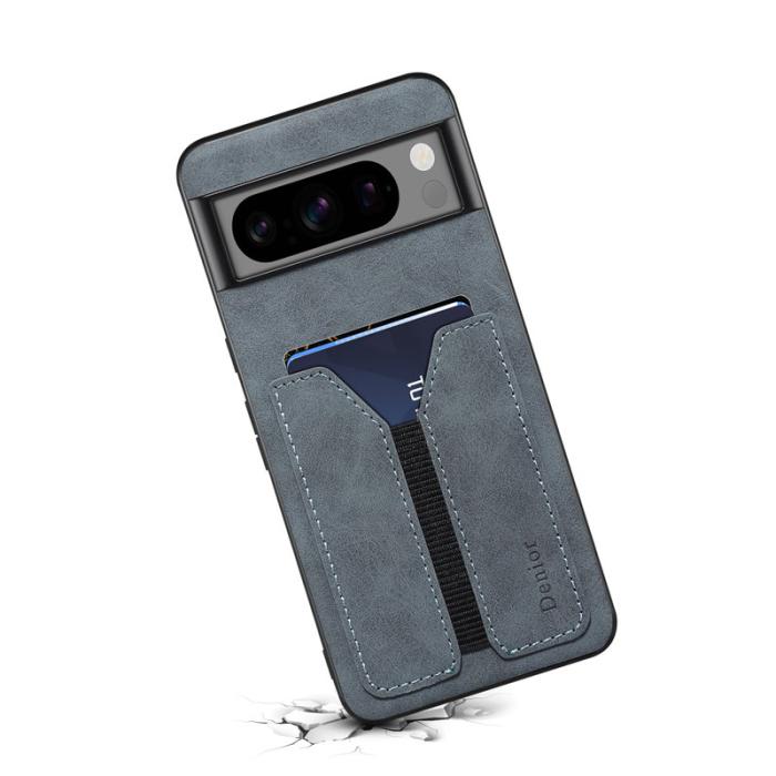 DENIOR - DENIOR Google Pixel 8 Pro Fodral PU Läder med Kortfack - Mörkgrå