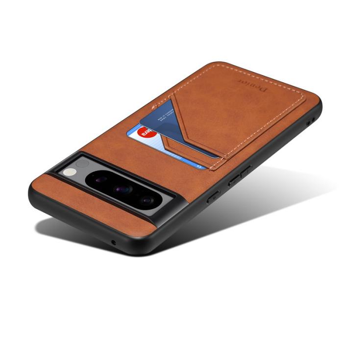 DENIOR - DENIOR Google Pixel 8 Pro Fodral Äkta läder Retro Brun