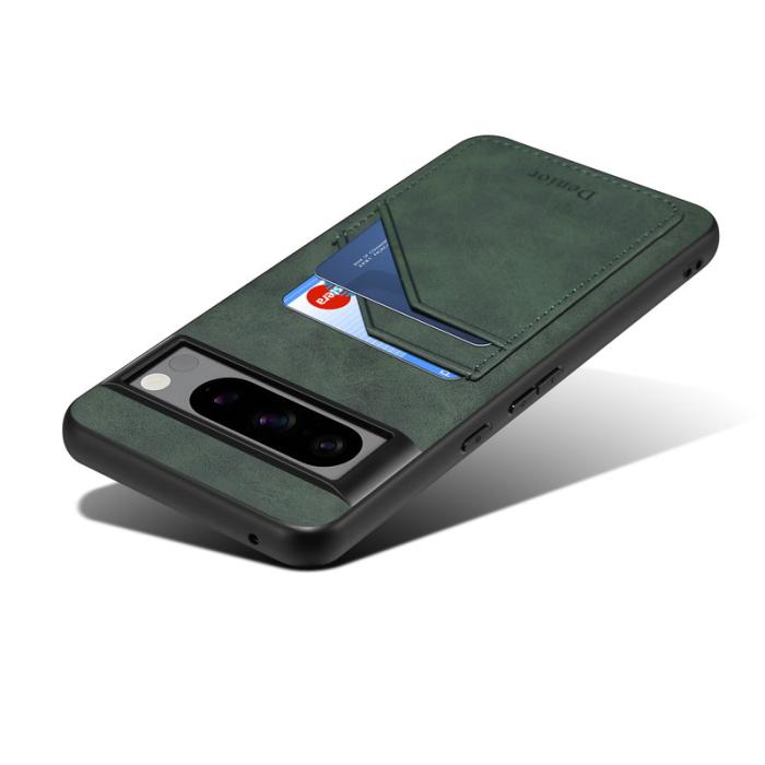 DENIOR - DENIOR Google Pixel 8 Pro Fodral Retro Dubbelkortplats Grön