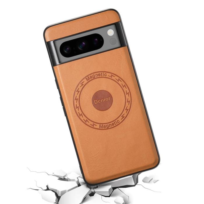 DENIOR - DENIOR Google Pixel 8 Pro Fodral Magnetiskt PU Läder + PC + TPU - Khaki