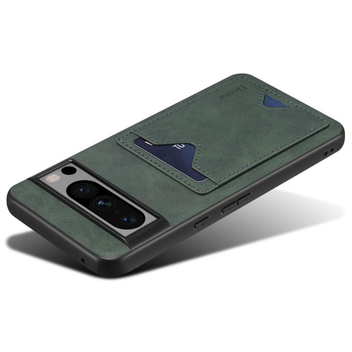 DENIOR - DENIOR Google Pixel 8 Pro Skal PU-läder TPU med ställ och kortfack - Grön