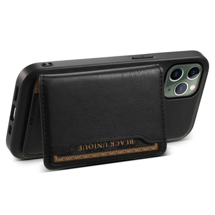 DENIOR - DENIOR iPhone 11 Pro Skal PU Läder + PC + TPU - Svart