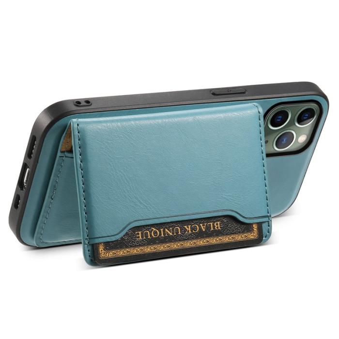 DENIOR - DENIOR iPhone 11 Pro Skal PU Läder + PC + TPU - Blå