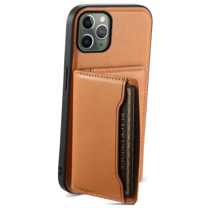 DENIOR - DENIOR iPhone 11 Pro Skal PU Läder + PC + TPU Khaki