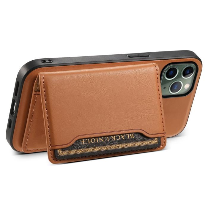 DENIOR - DENIOR iPhone 11 Pro Skal PU Läder + PC + TPU Khaki