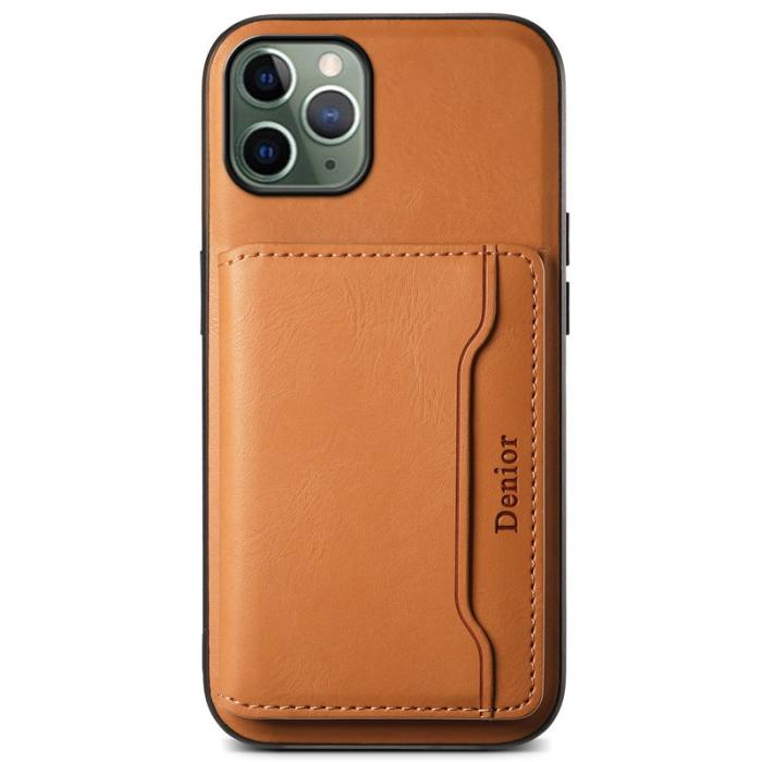 DENIOR - DENIOR iPhone 11 Pro Skal PU Läder + PC + TPU Khaki