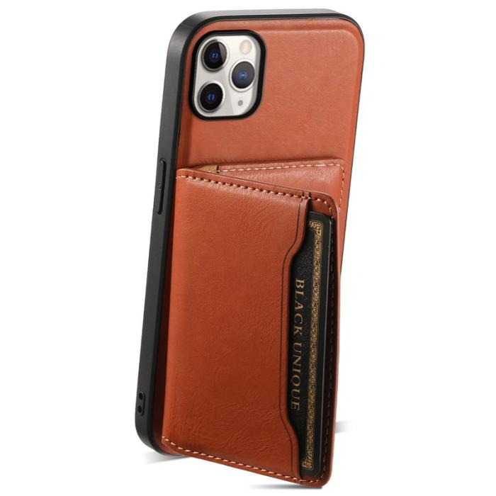DENIOR - DENIOR iPhone 11 Pro Max Skal Äkta Läder Magnetisk - Brun