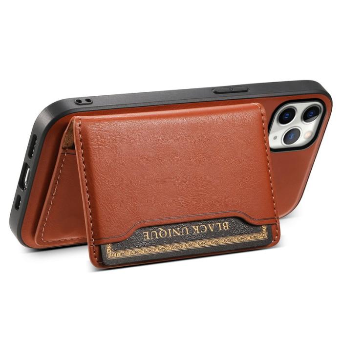 DENIOR - DENIOR iPhone 11 Pro Max Skal Äkta Läder Magnetisk - Brun