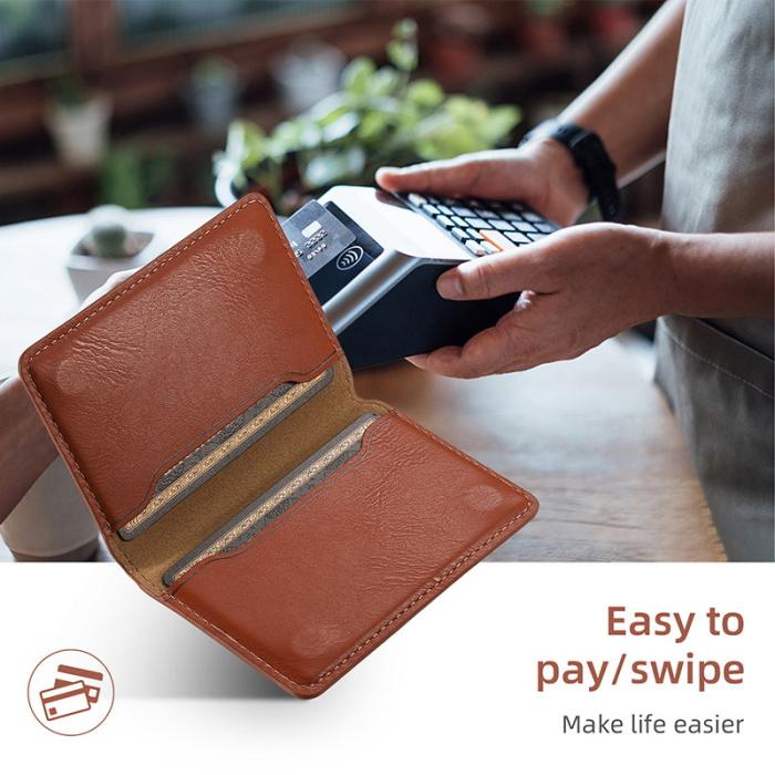 DENIOR - DENIOR iPhone 11 Pro Max Skal Äkta Läder Magnetisk - Brun