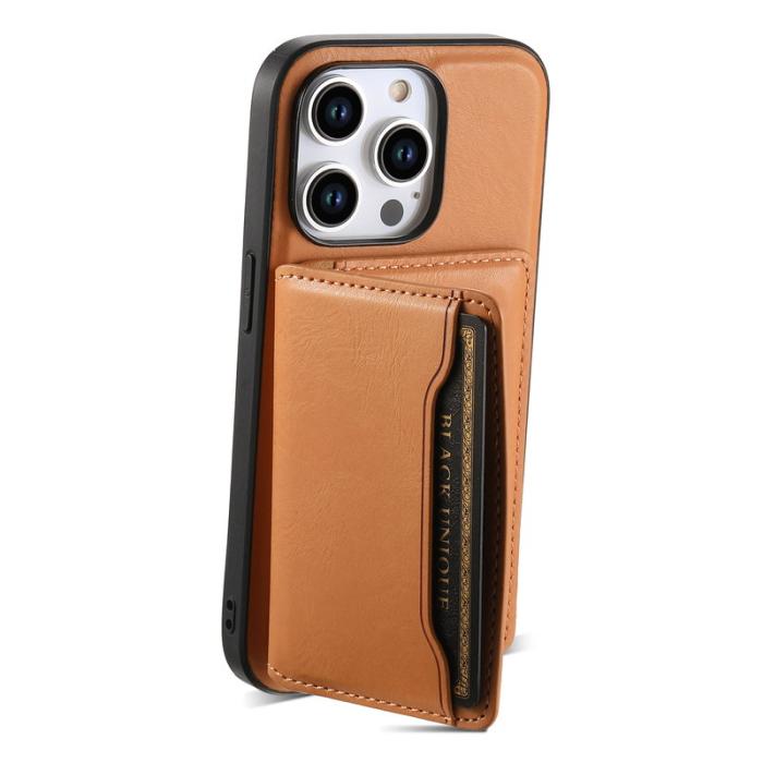 DENIOR - DENIOR iPhone 15 Pro Max Fodral i äkta läder - Khaki