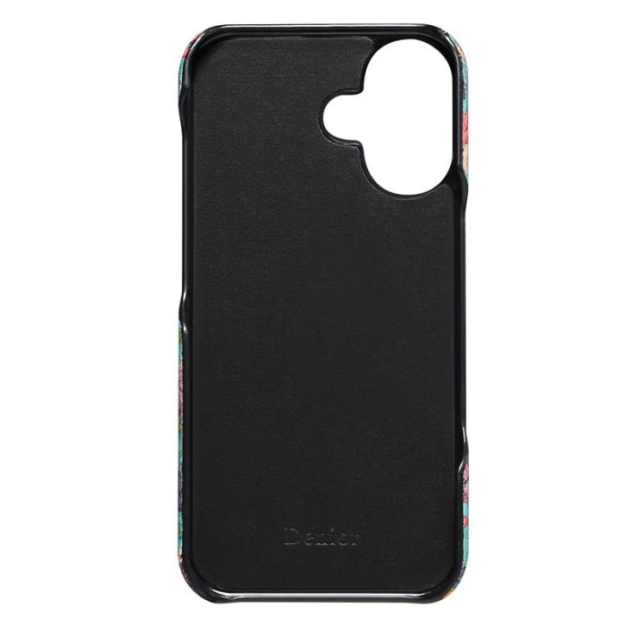 DENIOR - DENIOR iPhone 16 Plus Fodral Mönstertryckt PU Läder + PC - Blå