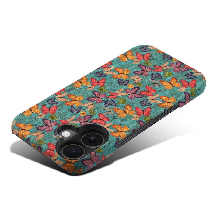 DENIOR - DENIOR iPhone 16 Plus Fodral Mönstertryckt PU Läder + PC - Blå