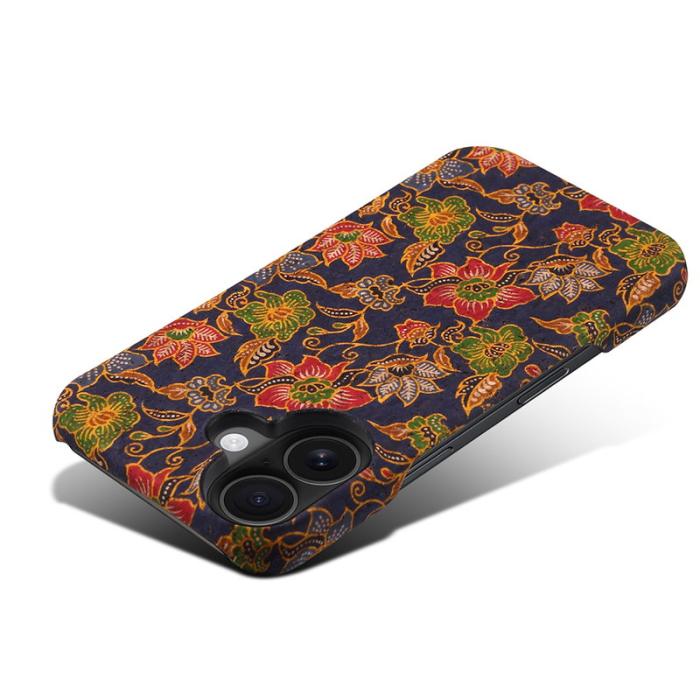 DENIOR - DENIOR iPhone 16 Plus Fodral Mönstertryckt PU Läder + PC - Lila